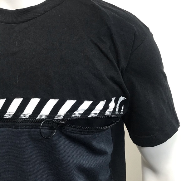 Hazard Racing Striped Techwear T-Shirt Steampunk - Picture 2 of 4
